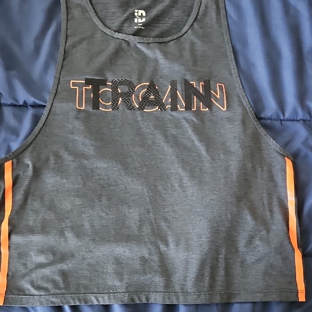 Blab and Orange Crop Tank Top